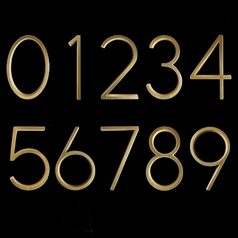 koadclo | Gold Modern House Numbers – Contemporary Address Numbers for Home Exterior