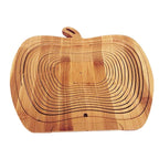 Koadclo | Foldable Wooden Fruit Bowl – Expandable All-Natural Acacia Wood Serving Bowl