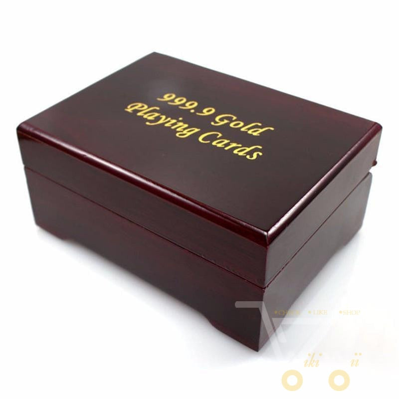 Koadclo | 24K Gold Plated Playing Cards with Wooden Storage Box