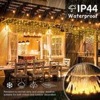 Koadclo | Twinkling Icicle String LED Lights - Warm White & Cool White, Extendable for Indoor & Outdoor Holiday Decor