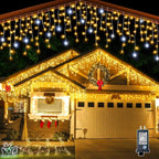 Koadclo | Twinkling Icicle String LED Lights - Warm White & Cool White, Extendable for Indoor & Outdoor Holiday Decor