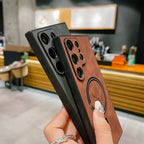 Koadclo | Leather Case for Samsung Phone - Magnetic Wireless Charging Case